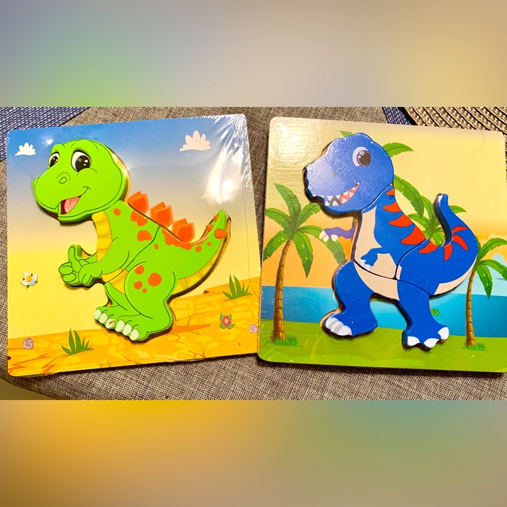 2 Dinosaur Puzzle Set